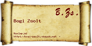 Bogi Zsolt névjegykártya